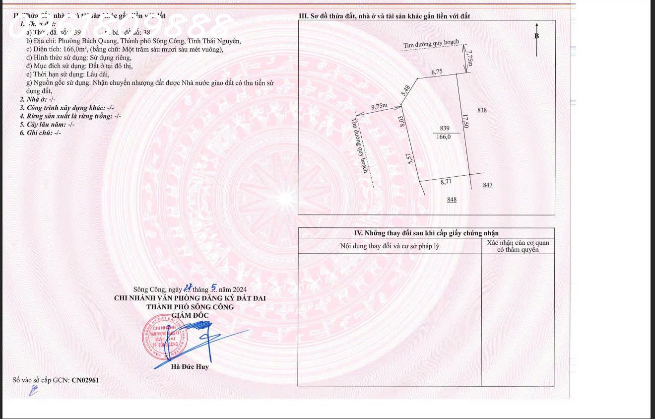 Bán 03 lô KDC Bách Quang, Sông Công, lô góc 166m2, hai lô cạnh lô 87,5m2, giá bán hợp lý - Ảnh chính